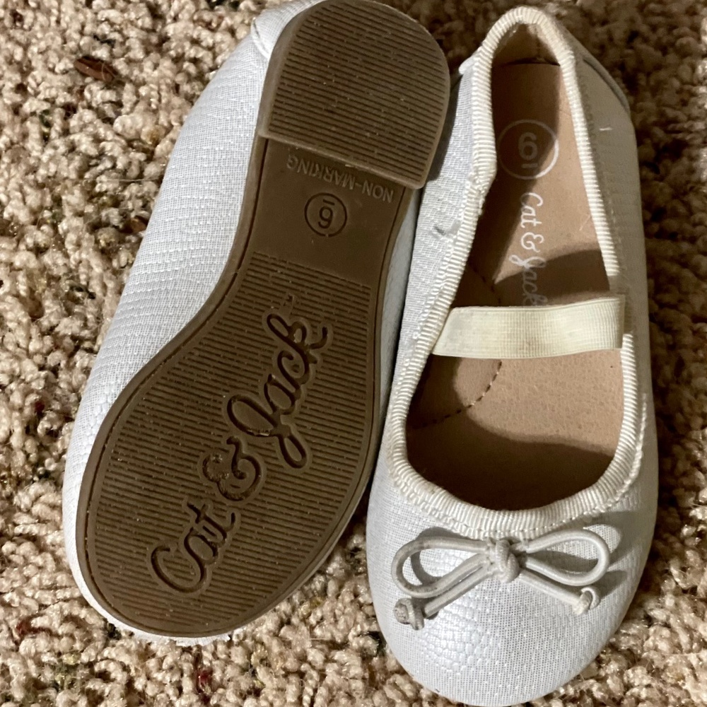 White ballet flats